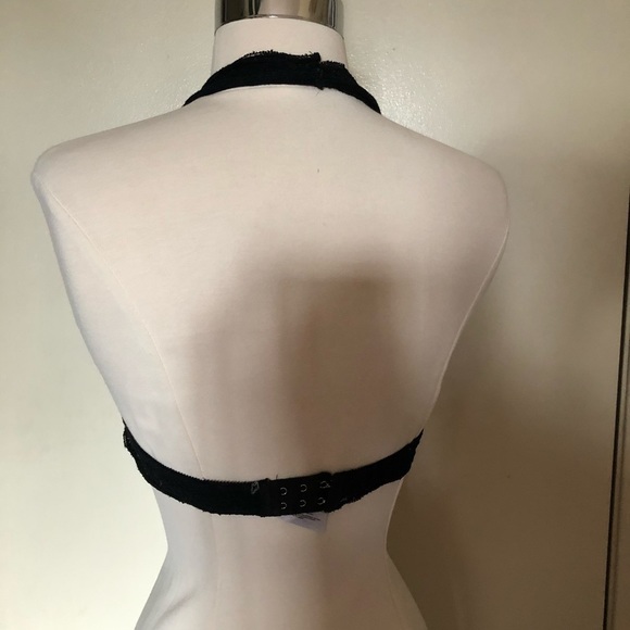 Pins and needles black lace halter bralette bra backless - Picture 2 of 7